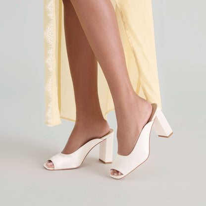 Sabela Off White Satin Heels - Dolce Vita