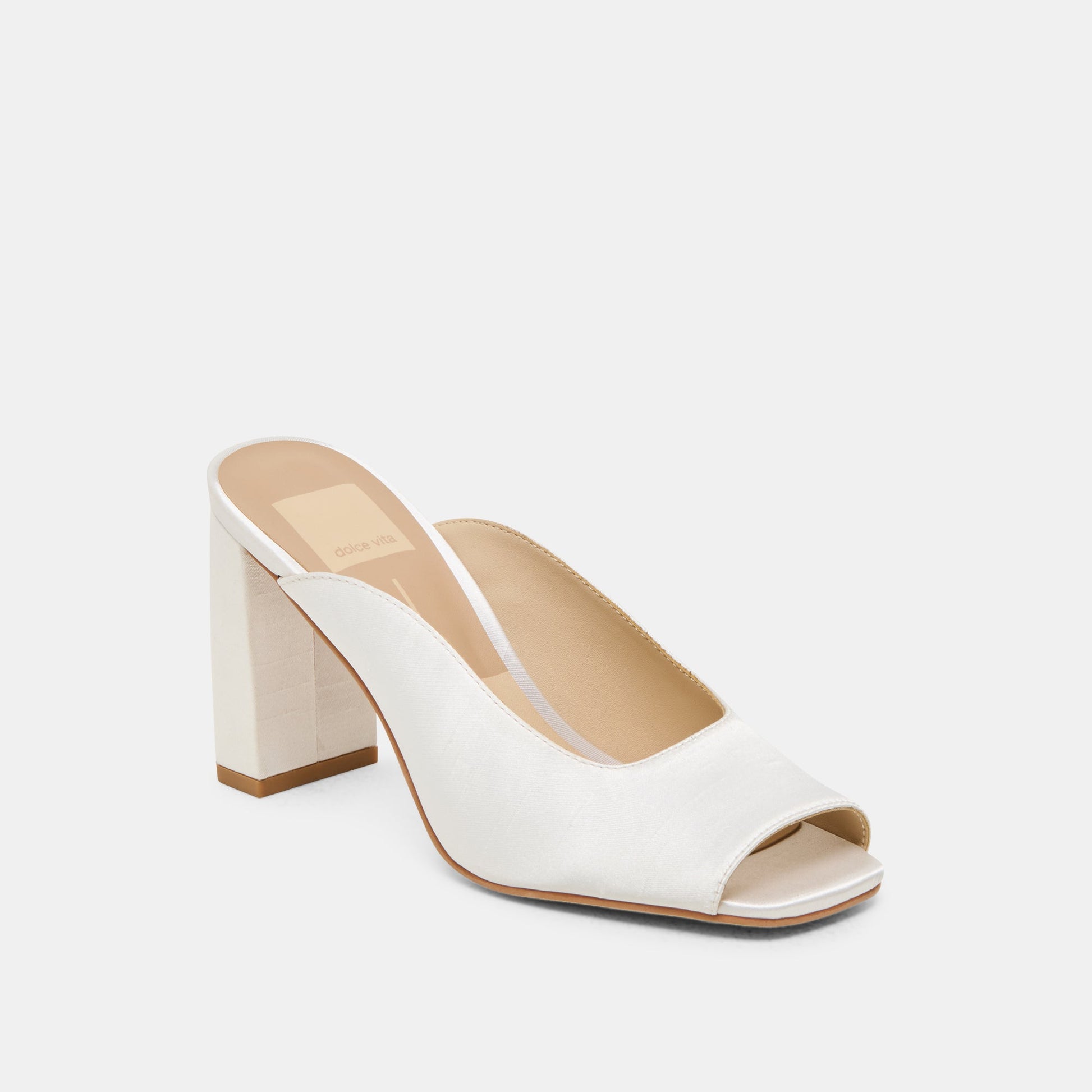 Sabela Off White Satin Heels - Dolce Vita