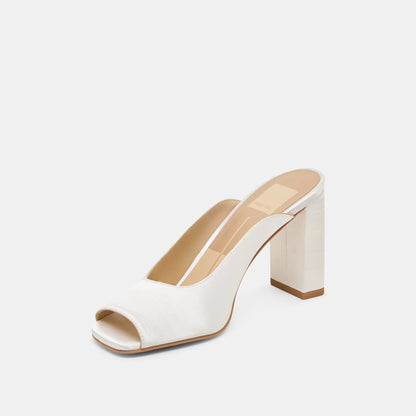 Sabela Off White Satin Heels - Dolce Vita