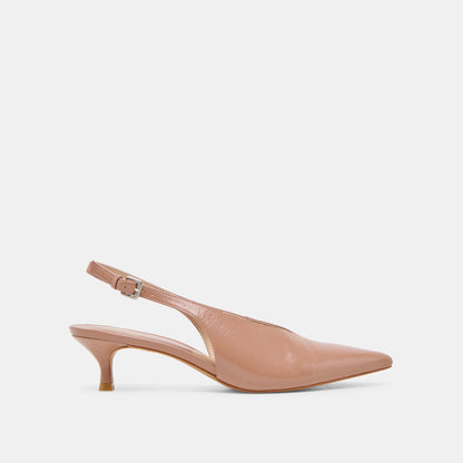 ALENNA HEELS WHISKEY CRINKLE PATENT - Dolce Vita