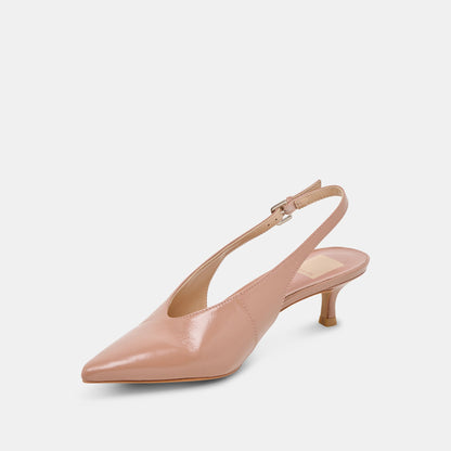 ALENNA HEELS WHISKEY CRINKLE PATENT - Dolce Vita