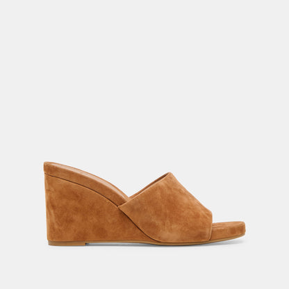 Holta Brown Suede Wedges - Dolce Vita