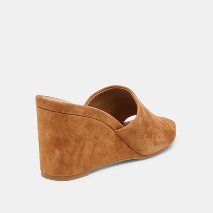 Holta Brown Suede Wedges - Dolce Vita