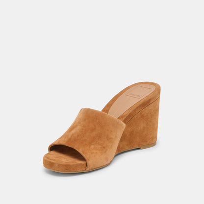 Holta Brown Suede Wedges - Dolce Vita