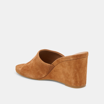 Holta Brown Suede Wedges - Dolce Vita