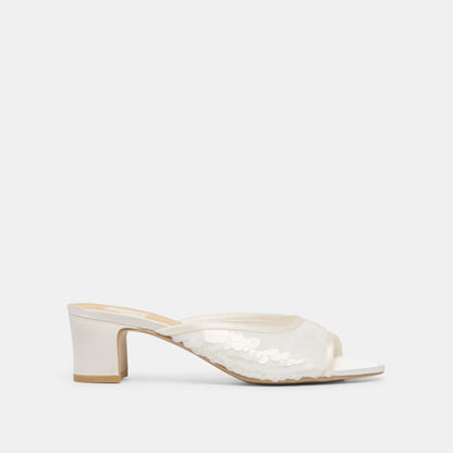 Inga Off White Satin Heels - Dolce Vita