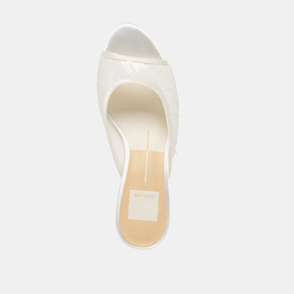 Inga Off White Satin Heels - Dolce Vita