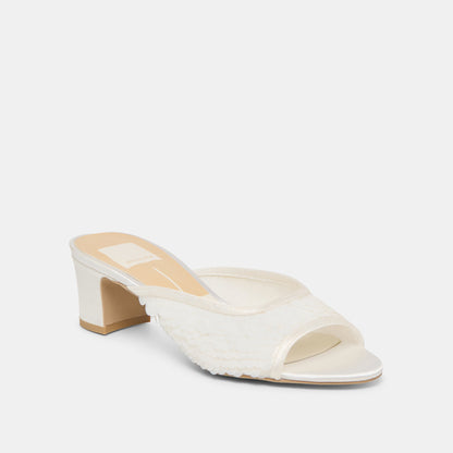 Inga Off White Satin Heels - Dolce Vita