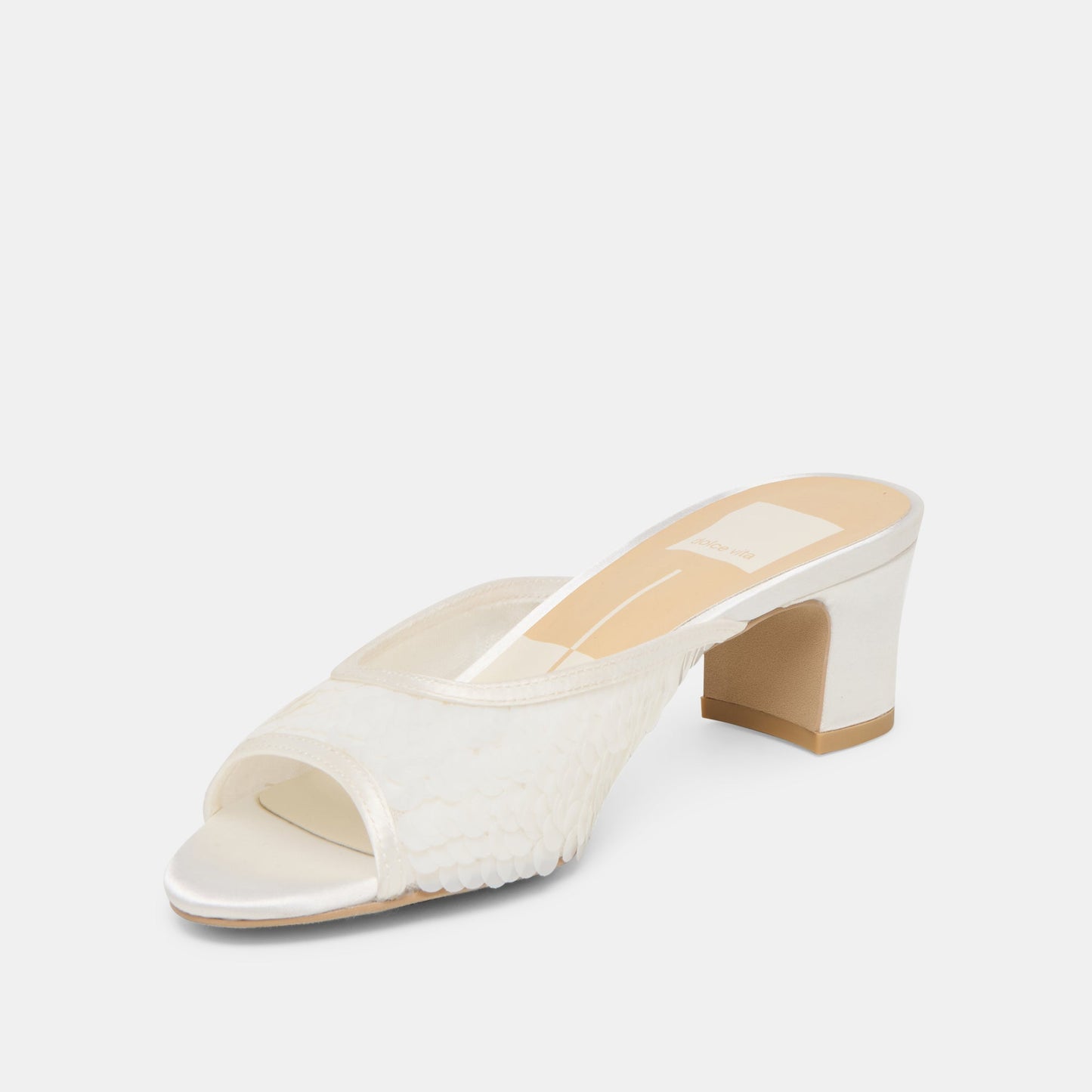 Inga Off White Satin Heels - Dolce Vita