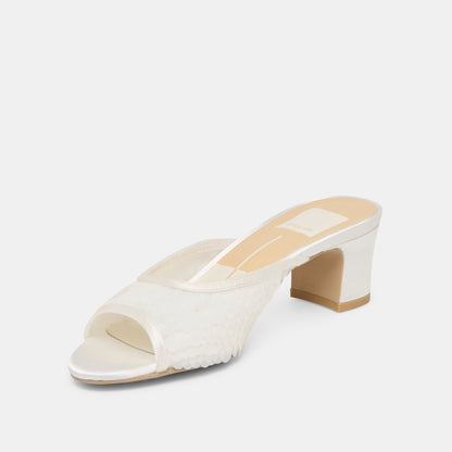 Inga Off White Satin Heels - Dolce Vita