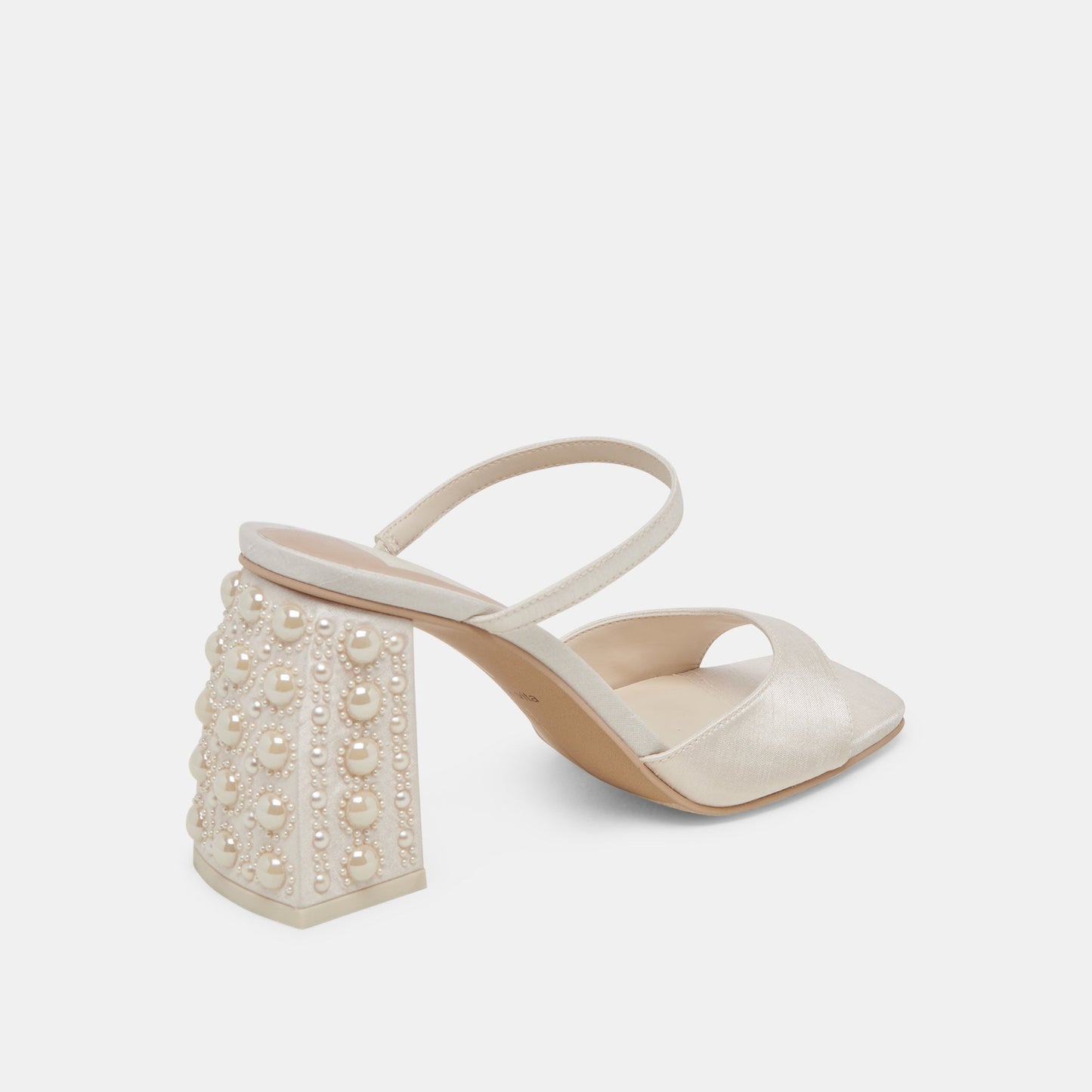 JEMMY PEARL HEELS VANILLA SILK - Dolce Vita