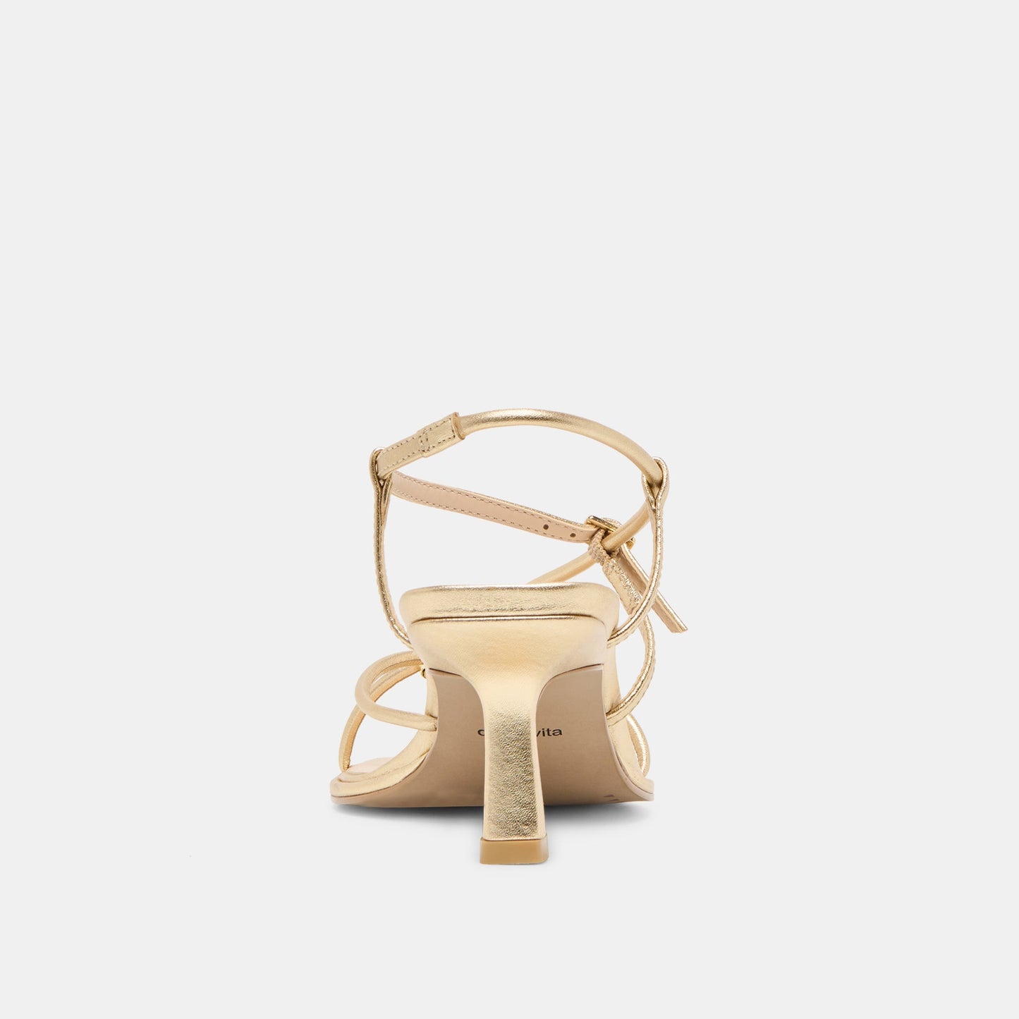 Mylee Gold Distressed Leather Heels - Dolce Vita