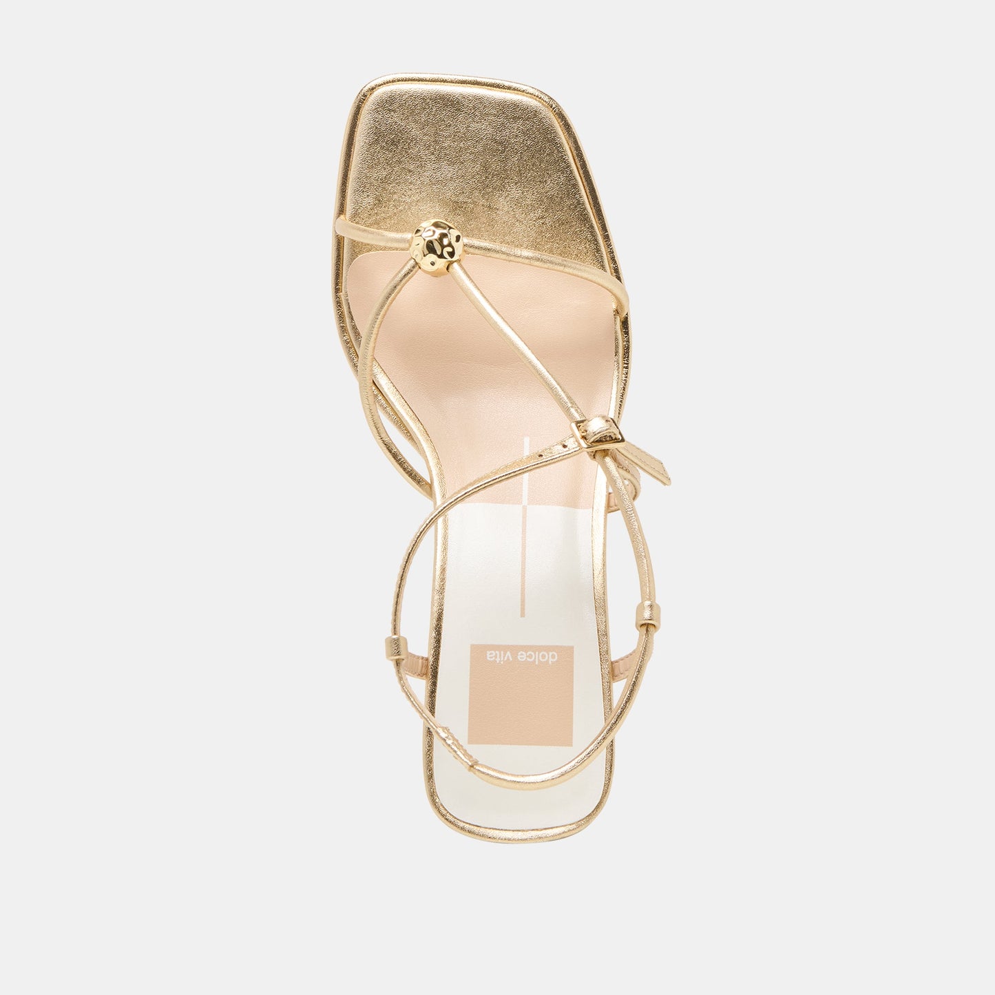 Mylee Gold Distressed Leather Heels - Dolce Vita