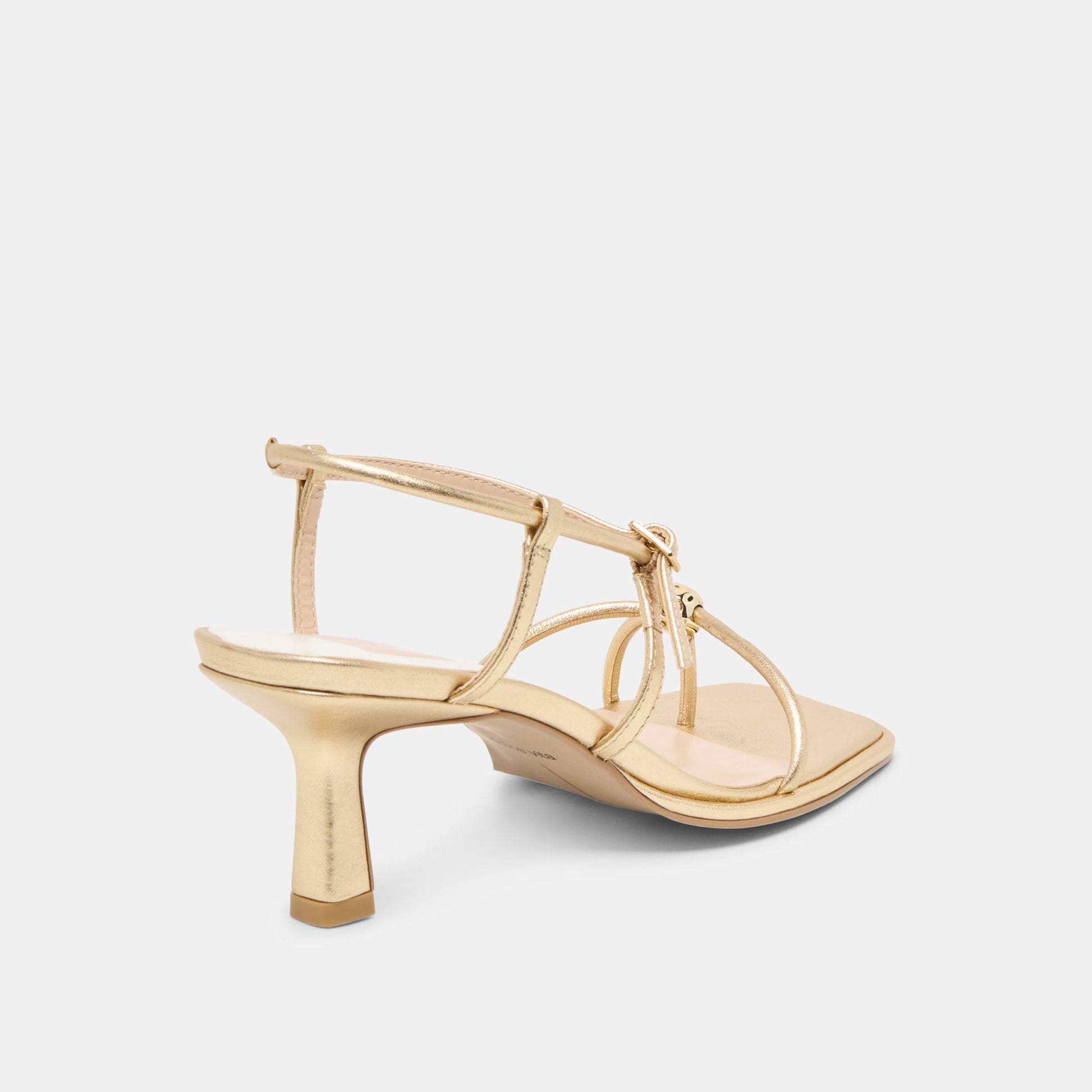Mylee Gold Distressed Leather Heels - Dolce Vita