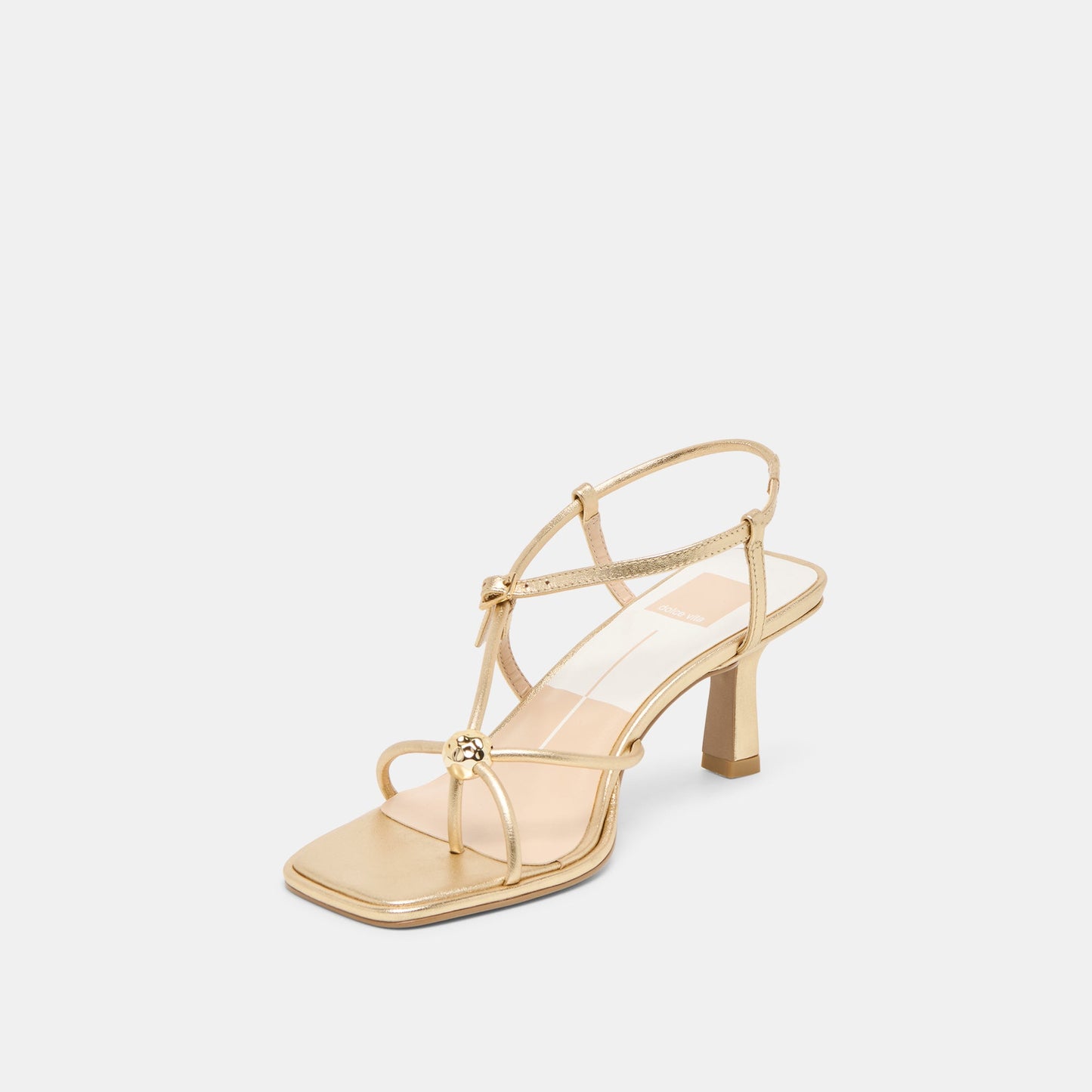Mylee Gold Distressed Leather Heels - Dolce Vita
