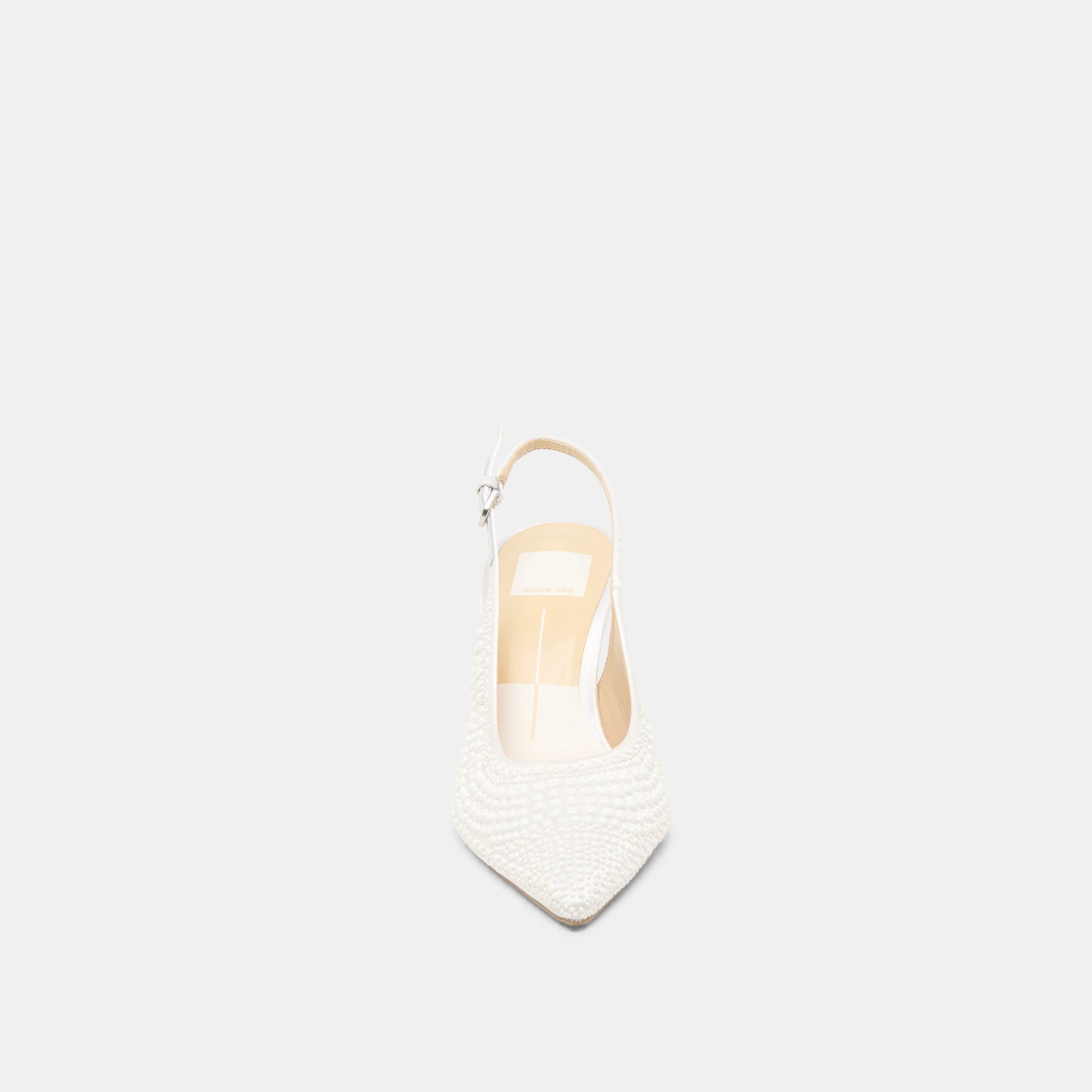 Elasi Pearl Off White Satin Heels - Dolce Vita