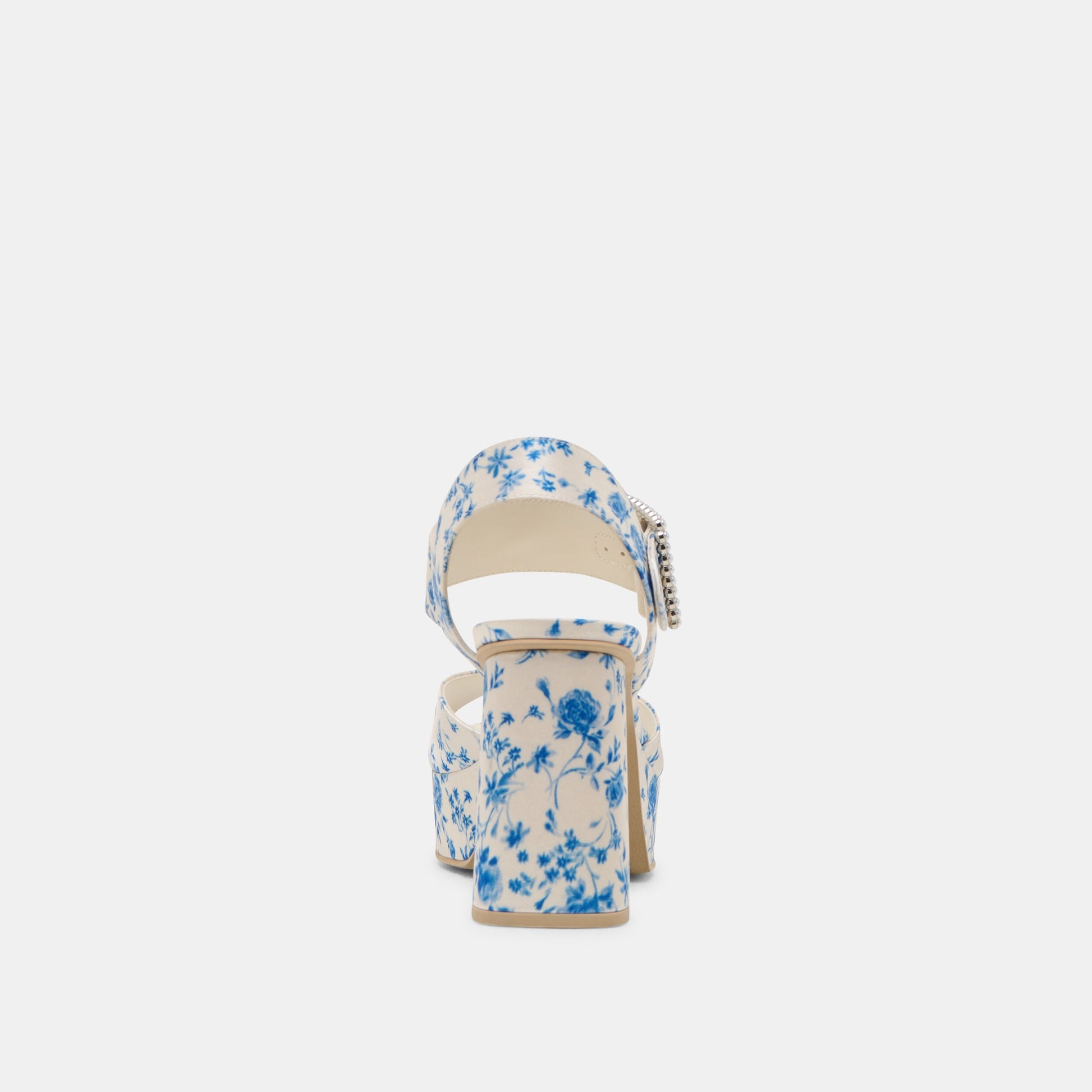 Bobby Pearl Blue Floral Satin Heels - Dolce Vita