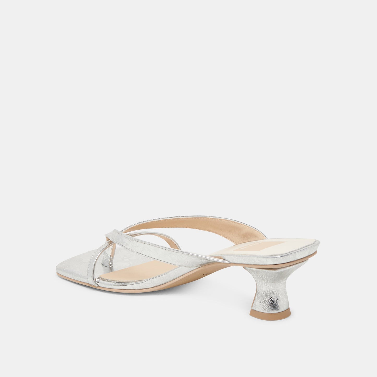 BREVEL HEELS SILVER DISTRESSED LEATHER - Dolce Vita