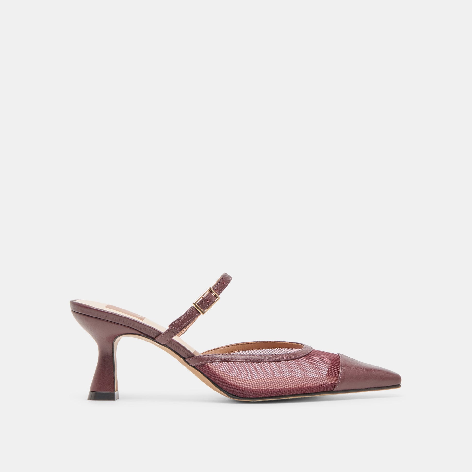 Loyd Burgundy Mesh Heels - Dolce Vita