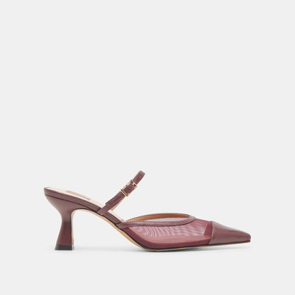 Loyd Burgundy Mesh Heels - Dolce Vita