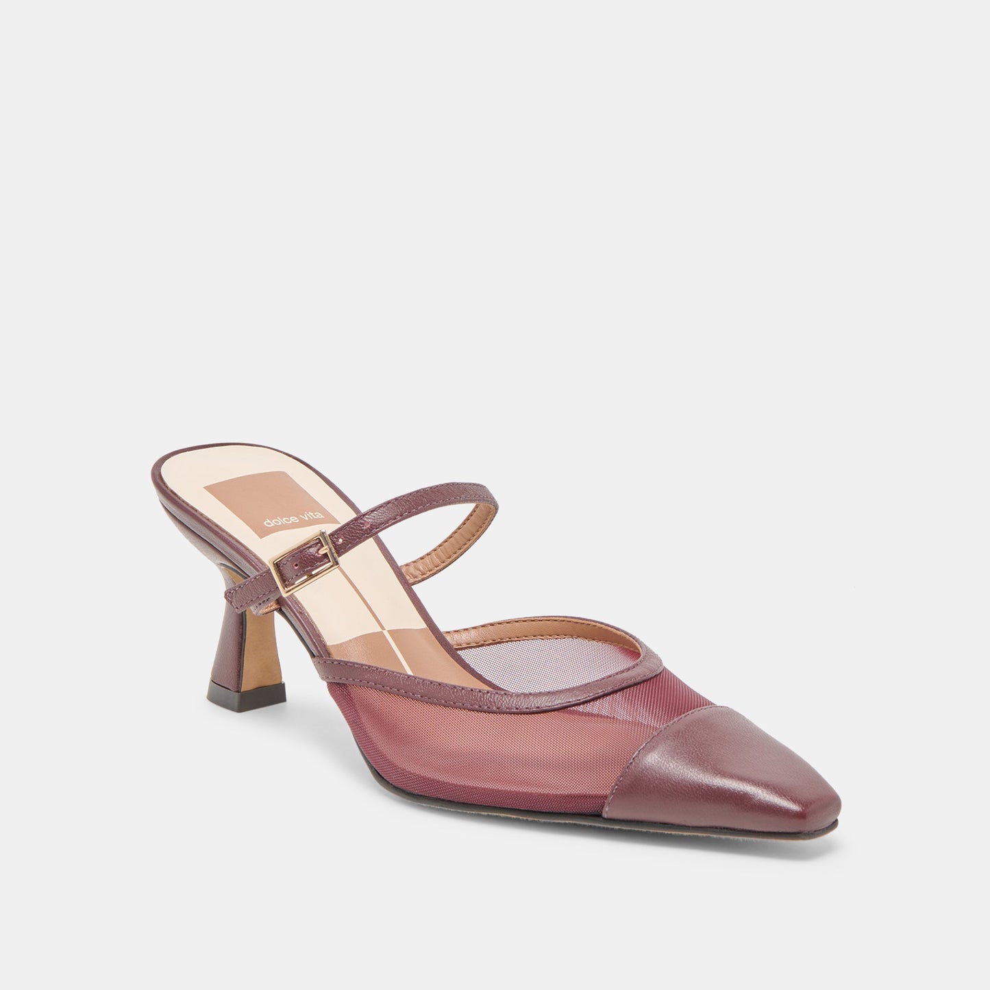 Loyd Burgundy Mesh Heels - Dolce Vita