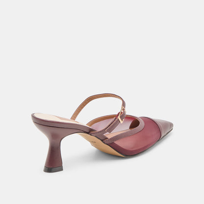Loyd Burgundy Mesh Heels - Dolce Vita
