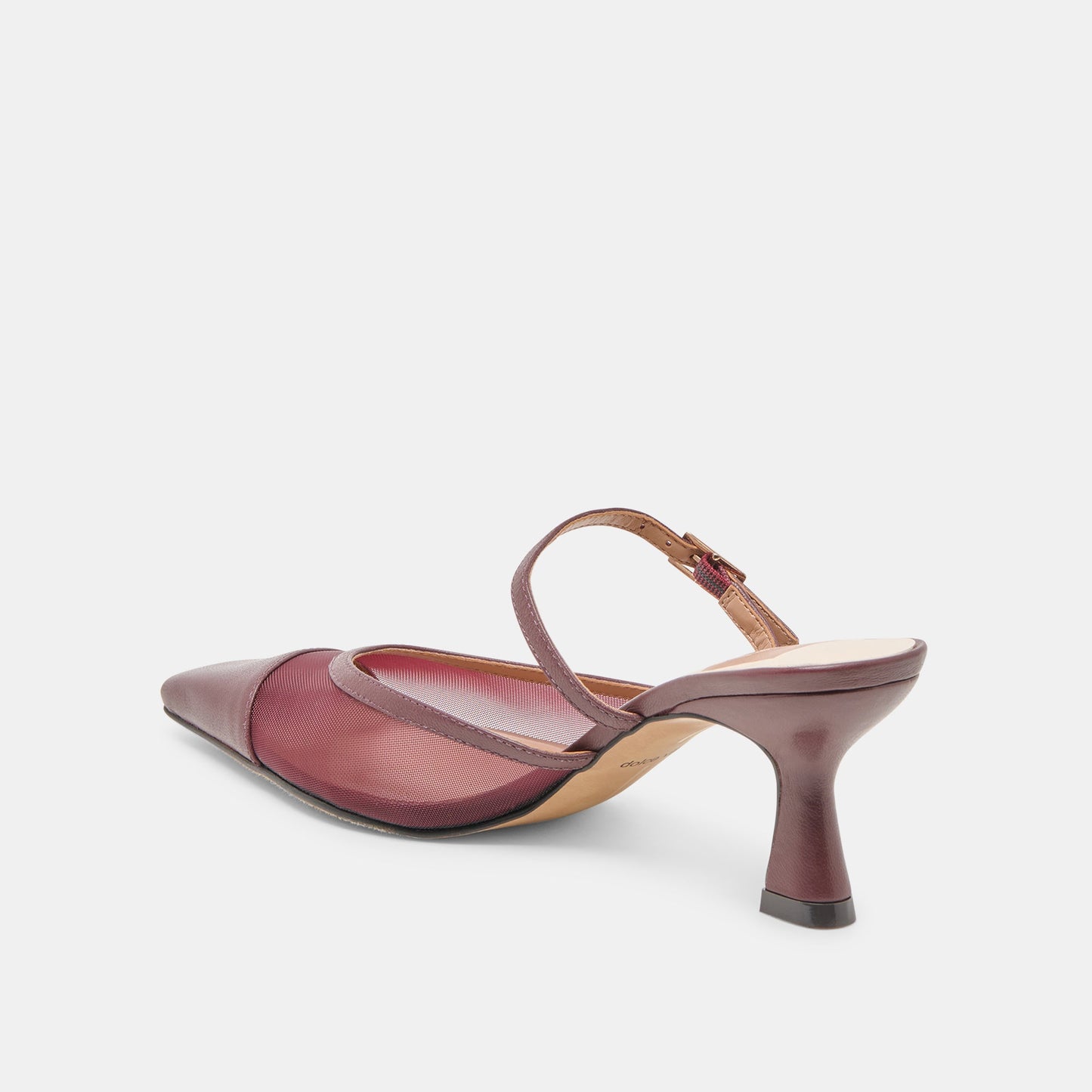 Loyd Burgundy Mesh Heels - Dolce Vita