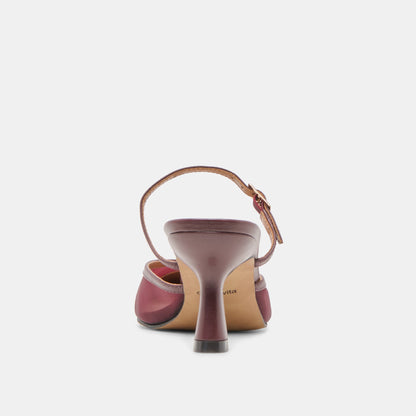 Loyd Burgundy Mesh Heels - Dolce Vita