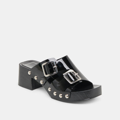 Melody Black Leather Heels - Dolce Vita