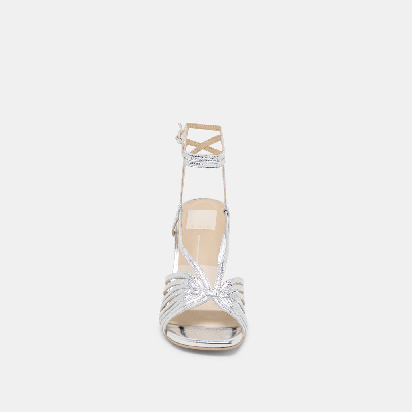 Nivana Silver Distressed Leather Heels - Dolce Vita