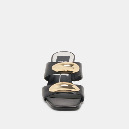 Barnet Black Leather Heels - Dolce Vita