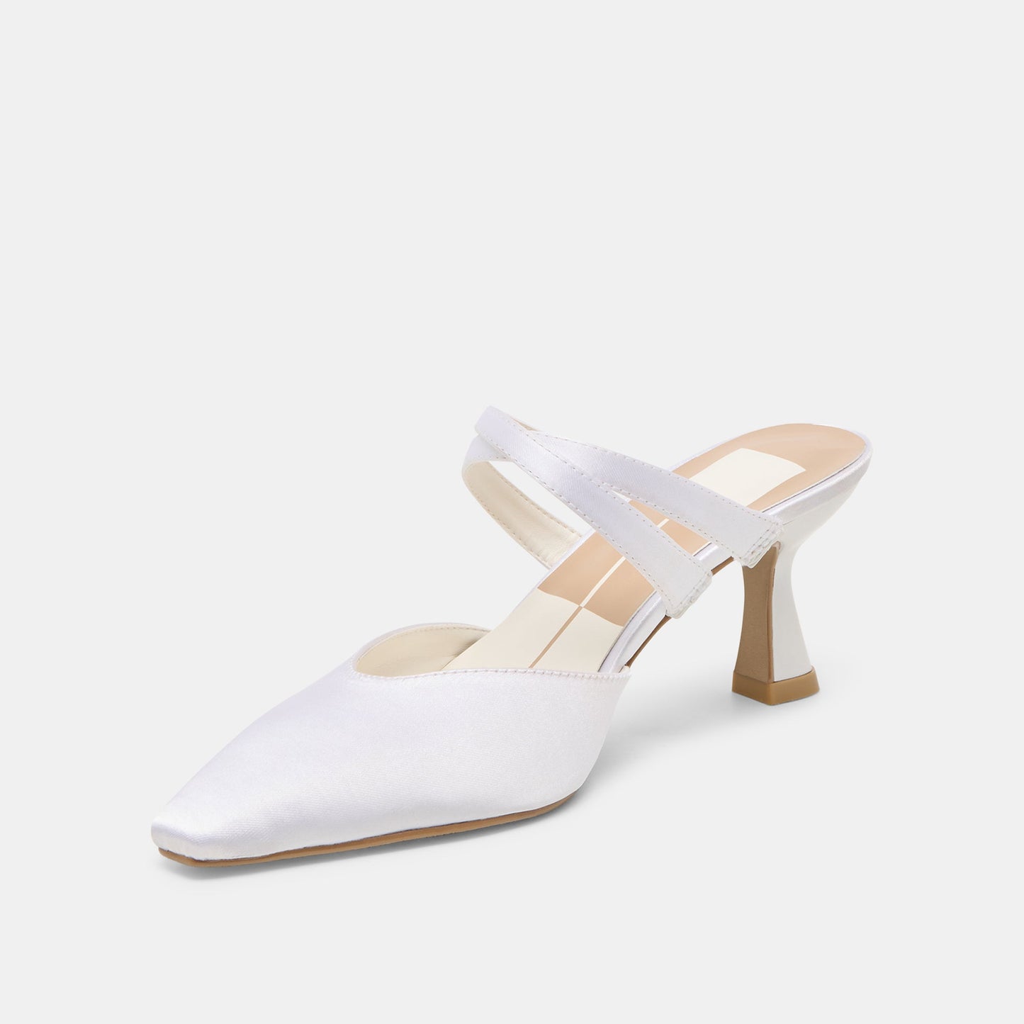 Linore True White Satin Heels - Dolce Vita