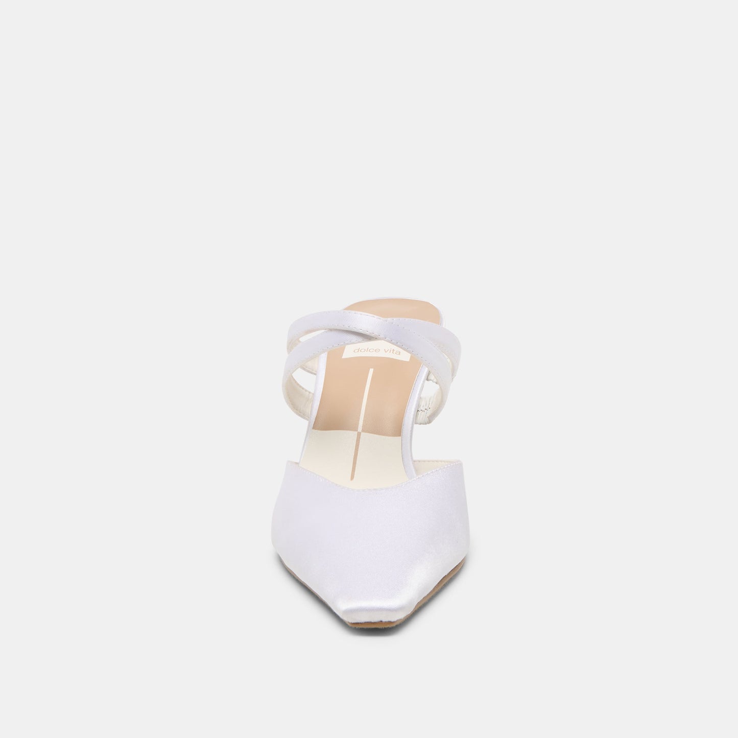Linore True White Satin Heels - Dolce Vita