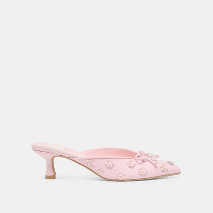 Camilo X Byrdie Golf Pink Raffia Heels - Dolce Vita