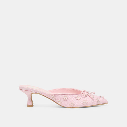 Camilo X Byrdie Golf Pink Raffia Heels - Dolce Vita