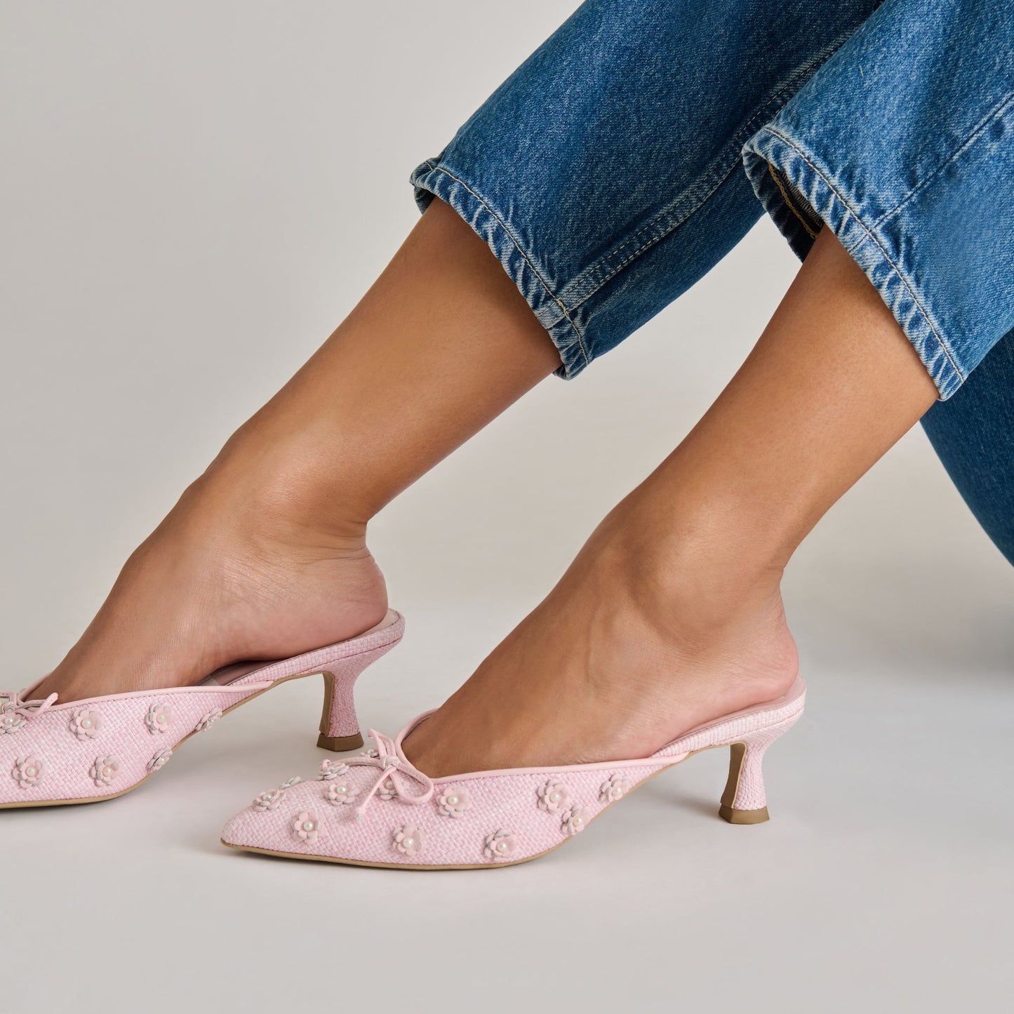 Camilo X Byrdie Golf Pink Raffia Heels - Dolce Vita