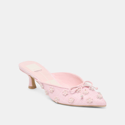 Camilo X Byrdie Golf Pink Raffia Heels - Dolce Vita