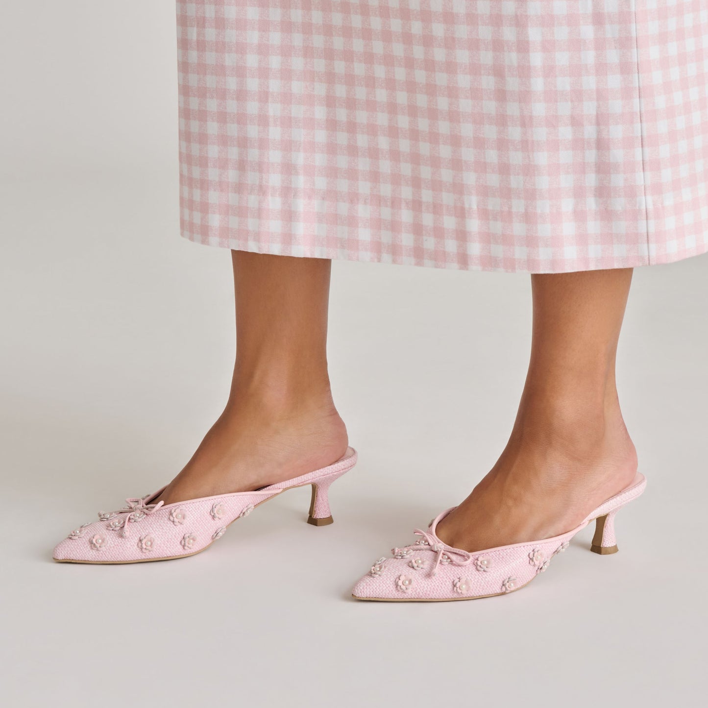 Camilo X Byrdie Golf Pink Raffia Heels - Dolce Vita