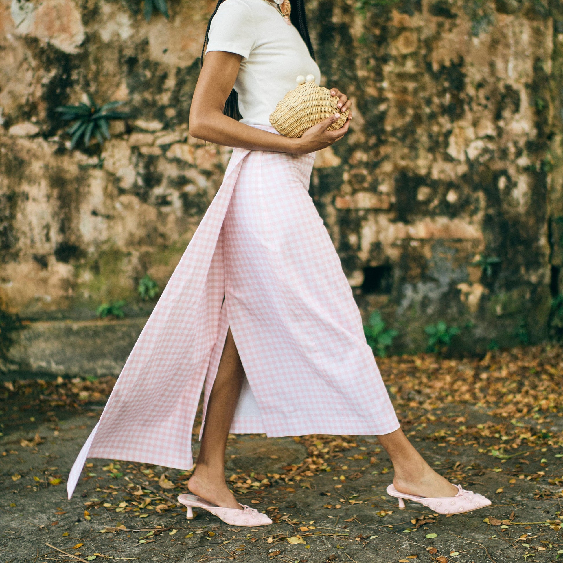 Camilo X Byrdie Golf Pink Raffia Heels - Dolce Vita