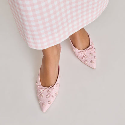 Camilo X Byrdie Golf Pink Raffia Heels - Dolce Vita