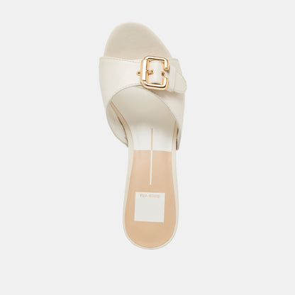 YALAH HEELS OFF WHITE LEATHER - Dolce Vita