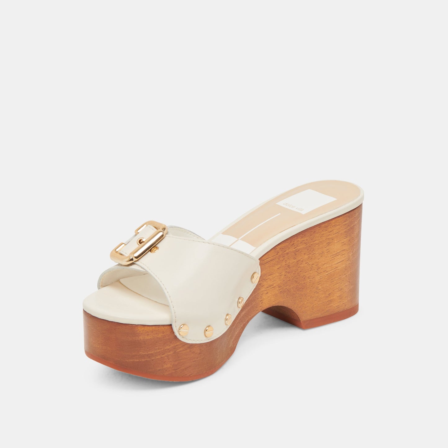 YALAH HEELS OFF WHITE LEATHER - Dolce Vita