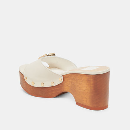 YALAH HEELS OFF WHITE LEATHER - Dolce Vita