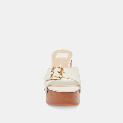 YALAH HEELS OFF WHITE LEATHER - Dolce Vita