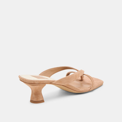 Brevel Toffee Suede Heels - Dolce Vita