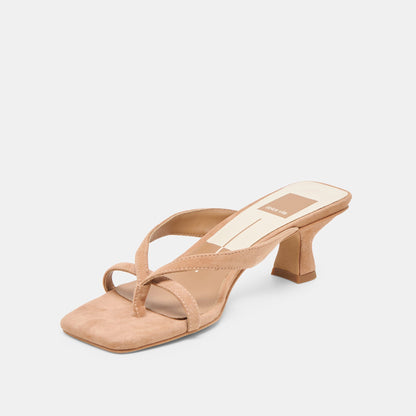 Brevel Toffee Suede Heels - Dolce Vita