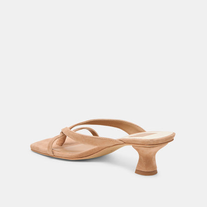 Brevel Toffee Suede Heels - Dolce Vita