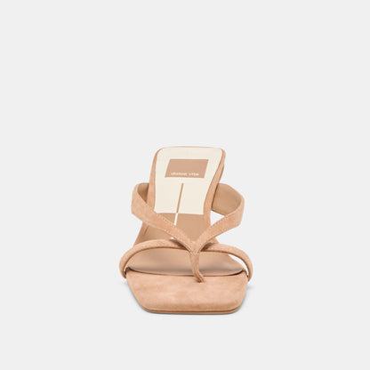 Brevel Toffee Suede Heels - Dolce Vita