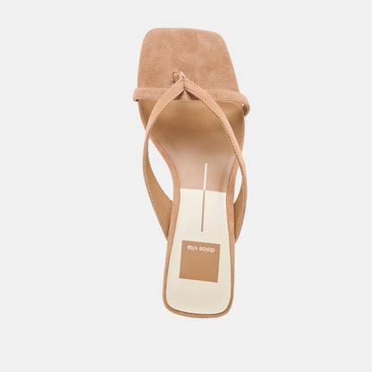 Brevel Toffee Suede Heels - Dolce Vita