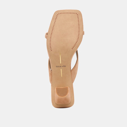 Brevel Toffee Suede Heels - Dolce Vita